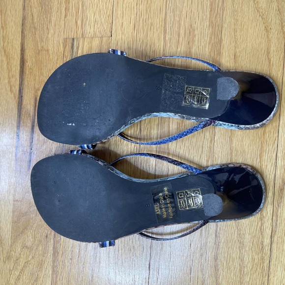 EEUC Jeffrey Campbell Blue Python Ficelle Snakeskin Print Heel Size 8 - Picture 4 of 6